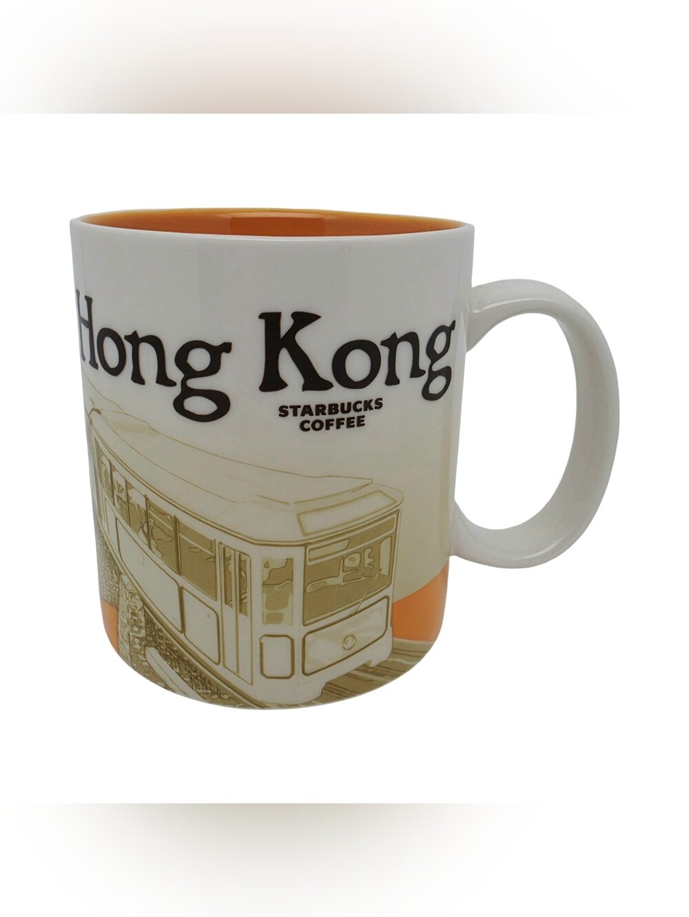 Starbucks Coffee Mug Skyline Tram Hong Kong 16oz